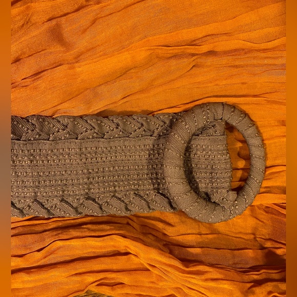 Buji Baja unusual tan fabric belt made from ribbons - Picture 2 of 10